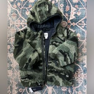 NWT Baby Gap jersey knit-lined body and hood camp jacket